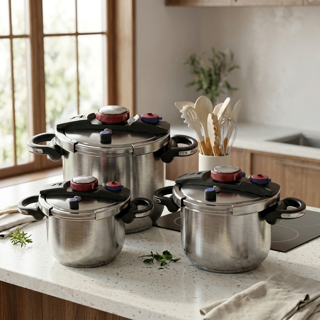 [COMPRE 1 LEVE 2] - KIT Panelas de Pressão TurboChef Aço Inoxidável - Á Prova de Explosões + Brinde: Kit Utensílios